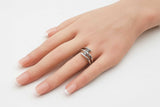 0.64 Cttw Champagne Diamond & 14k White Gold Ring 7.7 Grams Size 7 Fw0926lxzxdu
