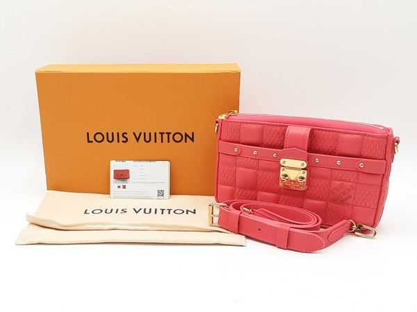Louis Vuitton Troca Handbag In Pink Damier-quilted Leather Fw0625lzxzdu