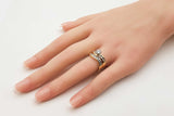 0.88 Cttw Diamond & 14k Yellow Gold Engagement Set 7.6 Grams Size 7 Fw0826sxzd7