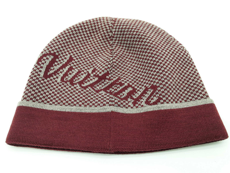 Louis Vuitton Signature Logo Red Gray Wool Beanie Do1025lxzde
