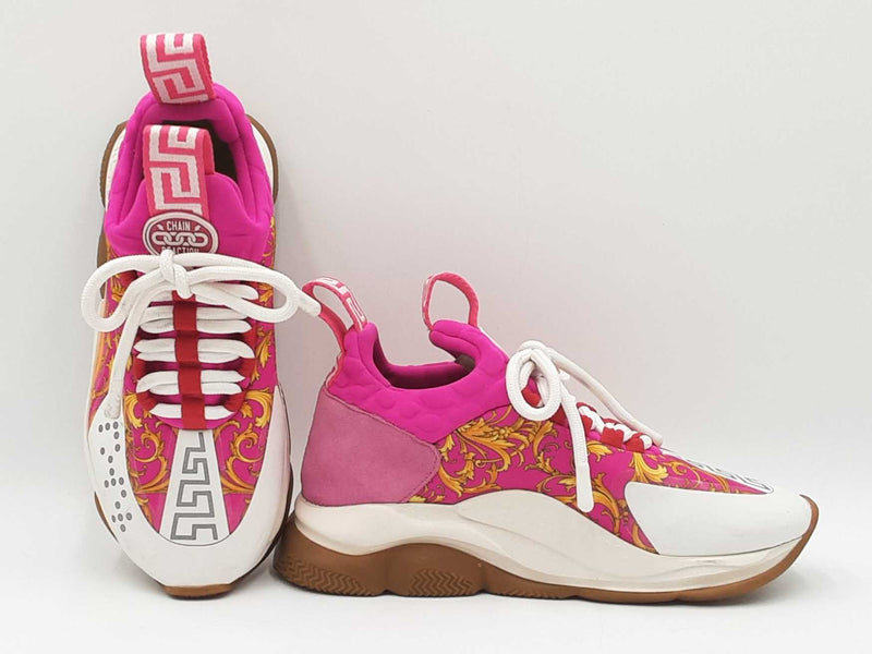 Versace Chain Reaction Low Top Multicolor Sneakers Size Eu 36 Us 6 Fw0925erdu
