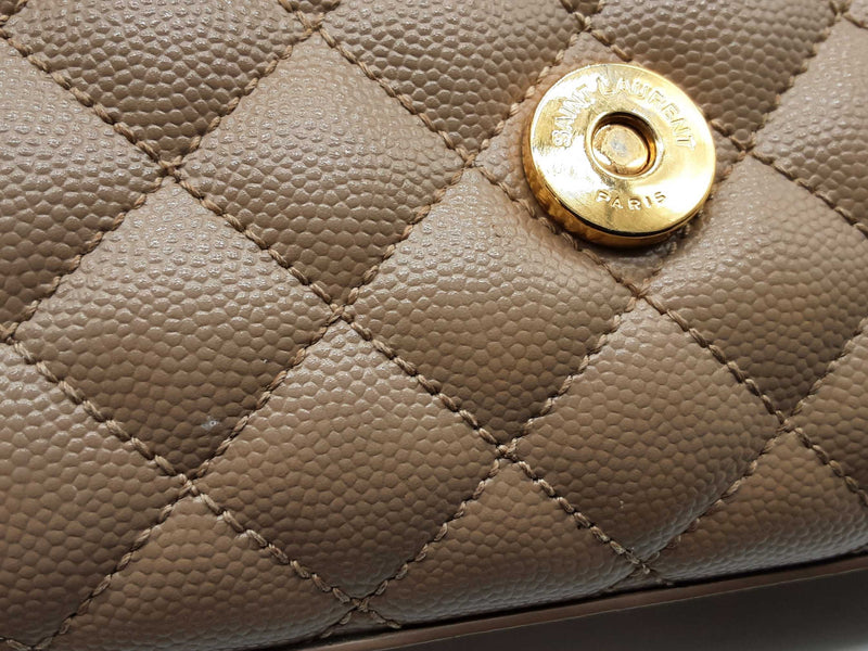 Yves Saint Laurent Envelope Tan Quilted Leather Chain Crossbody Bag Do0824lxzxde