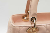 Christian Dior Lady Dior Pink Lambskin Cannage Top Handle Bag Eb0126exzdu