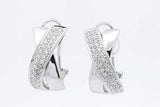 0.6ctw Diamond Omega Back Earrings In 14k White Gold 7.7 Grams Eb1125pxzsa