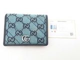 Gucci Gg Marmont Teal & Pink Canvas Wallet Sd1025lrzsa