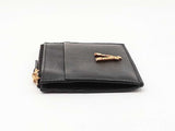 Versace Virtus Black Grained Leather Card Holder Wallet Fw0525izdu
