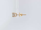 0.64 Cttw Diamond 14k Yellow Gold Single Stud Earring 0.80 Grams Aa0525pxzsa
