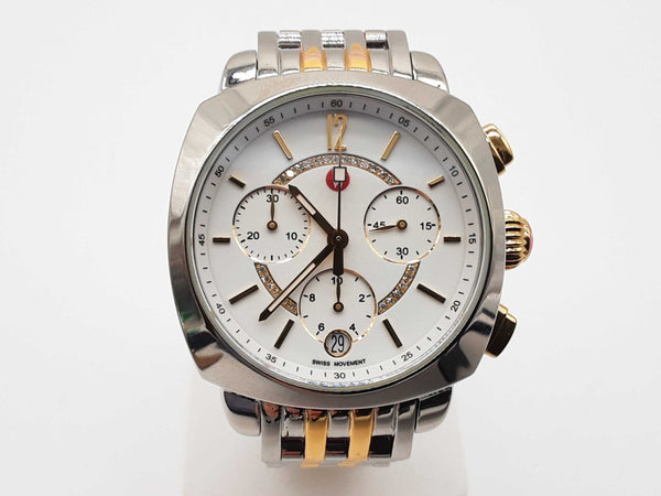 Michele 34mm Ascalon Chronograph Two-tone Steel Quartz Watch Do0625rxzde
