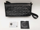 Chanel Cc Chocolate Bar Black Quilted Leather Shoulder Flap Bag Do0226crxde