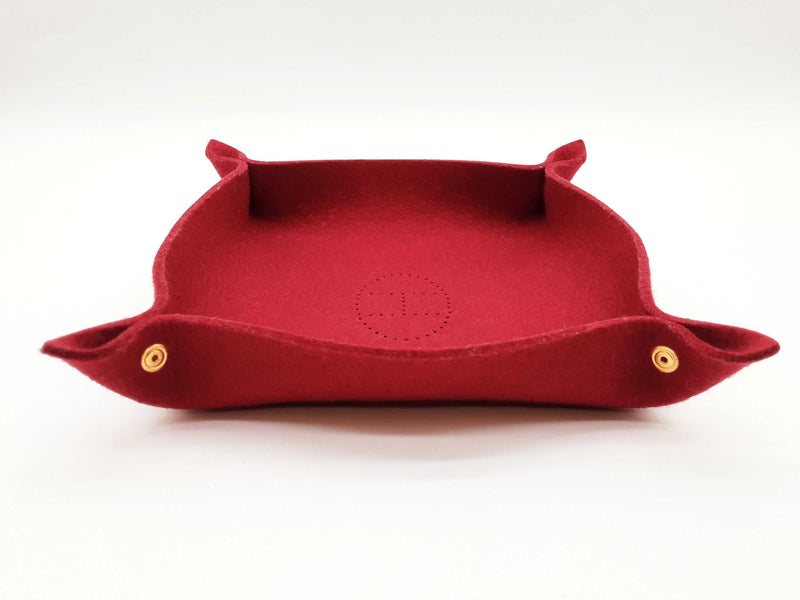 Hermes Mises Et Ralances H Evelyn Red Felt Snap Tray Collectible Do1025lrxde