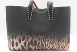 Christian Louboutin Cabata Black Leopard Ombre Leather Tote Bag Eb1125crxde