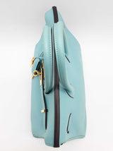 Hermes Birkin 25 Bleu Atoll Teal Swift Leather Gold Handbag Do0325lrrxzde