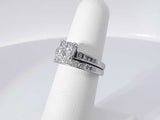 1.24 Cttw Diamond 14k White Gold Engagement Set 6.8 Grams Size 5.5 Aa0825pspsa