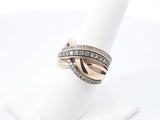 Le Vian Diamond Crossover Ring In 14k Gold 10.1 Grams Size 6.75 Fw0926czxdu
