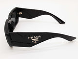 Prada Spr11z Rectanglular Black Frames Dark Gray Lens Sunglasses Do0825lcrde