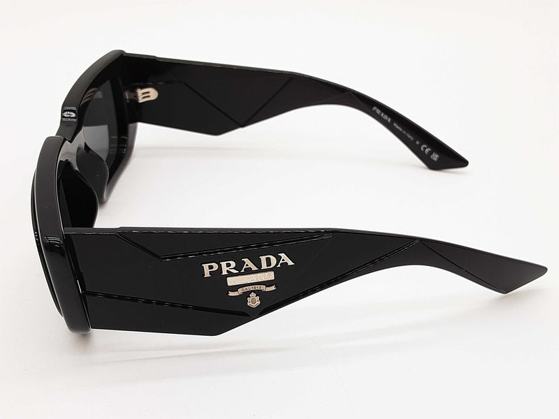 Prada Spr11z Rectanglular Black Frames Dark Gray Lens Sunglasses Do0825lcrde