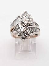 2.08 Cttw Diamond & 14k White Gold Wedding Set 10.7 Grams Size 5.5 Fw0125llxzdu