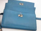 Hermes Kelly Teal Blue Epsom Wallet Do0826lxzxde