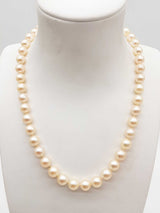 Mikimoto Yellow Pearls 0.999 Silver Clasp 30.7g Necklace 16 In Do0126cxzde