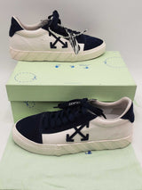 Off-white Low Vulcanized Eco Canvas White & Navy Sneakers Size 42 Eb0925lxzsa