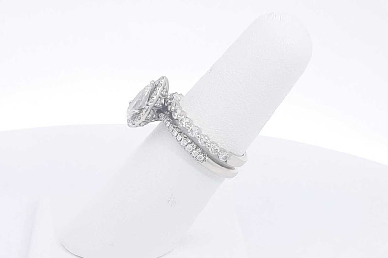 Approx. 1.4ctw Diamond Wedding Set 14k White Gold 5.3 Grams Size 6 Eb1224lxxzsa