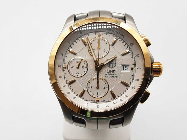 Tag Heuer Cjf2150 42 Link Chronograph Two Tone Steel Automatic Watch Do0125lpxzde