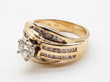 1.21 Cttw Natural Diamonds 14k Yellow Gold 7.5g Ring Size 6.5 Do0626cxzde