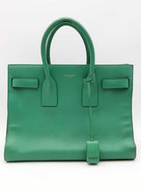 Yves Saint Laurent Green Leather Sac De Jour Tote Bag Eb0626rxzsa