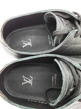 Louis Vuitton Black Leather Lv Resort Sneakers Size 8 Eb0126oxzde