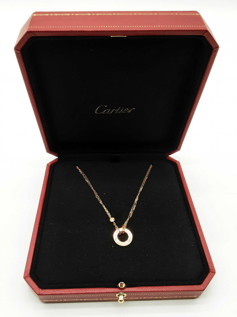 Cartier Love 18k Rose Gold 6.0g Pendant Necklace 16 In Do0125sxzde