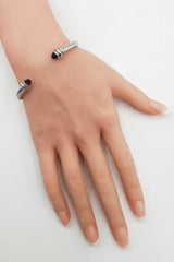 David Yurman Cable Classics 925 & Amethyst Bangle 29.6 Grams 7 Inch Fw0426olxdu