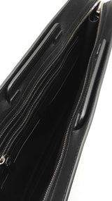 Salvatore Ferragamo Gancini Embossed Black Leather Laptop Briefcase Fw0825rxzdu