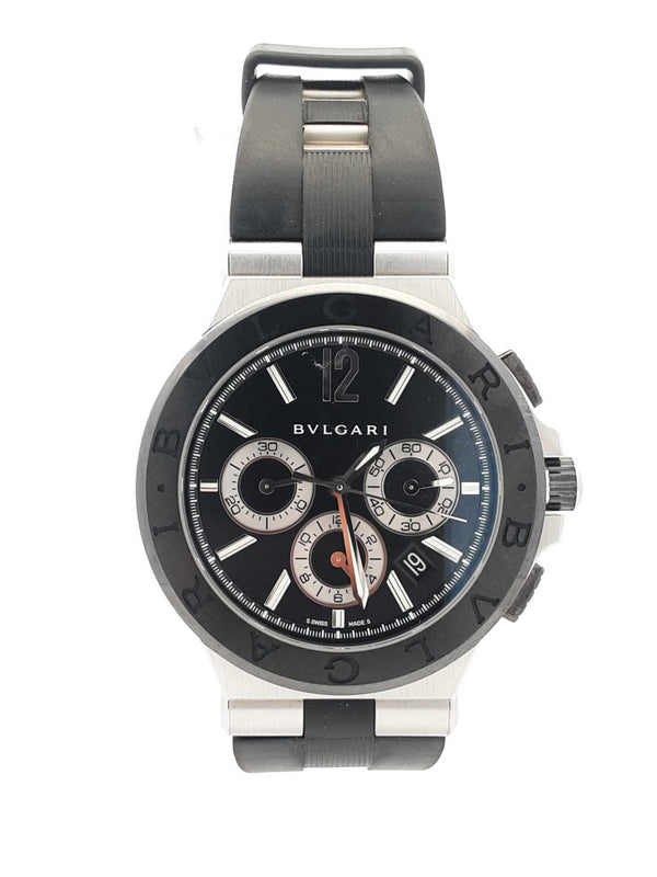 Bvlgari Diagono 45mm Chronograph Automatic Stainless Steel Watch Sd0525oxzsa