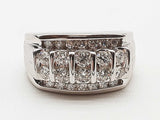 1.42 Cttw Natural Diamonds 14k White Gold 10.7g Ring Size 9.75 Do0626lxzxde
