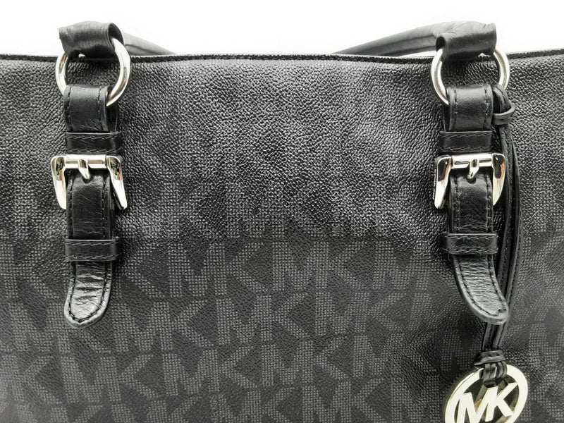 Michael Kors Jet Set Mk Monogram Coated Canvas Tote Bag Fw1024wxsa