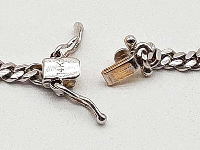 14k White Gold 36.2g Solid Cuban Chain 26 In Aa0725lexzsa