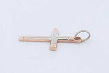14k Two Tone Gold Cross Pendant 2.5 Grams Eb0626lrxde