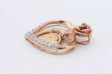 14k Yellow Gold Heart Pendant With Diamonds 4.3 Grams Eb0426oxzsa