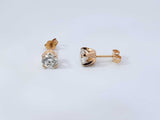 1.40 Cttw Diamond & 14k Yellow Gold Solitaire Stud Earrings 1.7 Grams Fw0725lixzdu