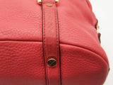 Michael Kors Bedford Coral Pink Pebbled Leather Bowling Handbag Do0426oxde