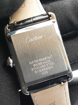 Cartier Tank Must Stainless Steel & Leather 25.5mm Quartz Watch Fw0625lrxzdu