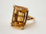 10k Yellow Gold 22.56g Synthetic Citrine Ring Size 8.5 Do1224erxde