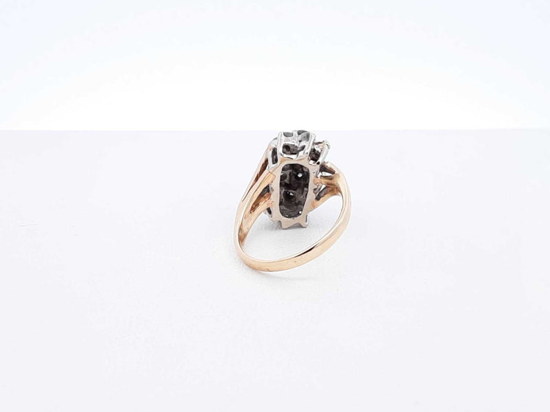 0.64 Ctw Diamond & 14k Yellow Gold Waterfall Ring 4.7 Gram Size 4.25 Fw0725wzxdu