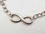 Tiffany & Co. Infinity 0.925 Sterling Silver Chain Bracelet 7 In Do0125cxde