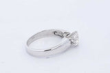 0.8ctw Diamond Solitaire Ring In 14k White Gold 4.6 Grams Size 6.5 Eb0426lxxzde