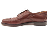 Salvatore Ferragamo Wingtip Oxford Brown Leather Dress Shoes Size 10 Eb0926rxsa