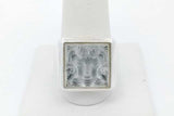 Lalique Arethuse Frosted Crystal Masque De Femme 925 Ring Size 10.25 Eb1026lxzsa