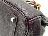 Hermes Birkin 35 Raisin Purple Clemence Palladium Hardware Handbag Do0825exzxde