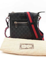 Gucci Gg Black Supreme Canvas Messenger Bag Eb0826wrxde
