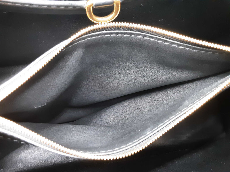 Louis Vuitton Capucine Black Tweed Patent Leather Handbag Do0625ooxzde